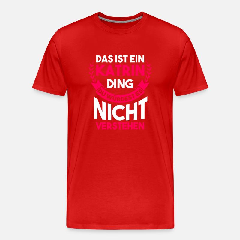 Katrin - Männer Premium Bio T-Shirt - Rot