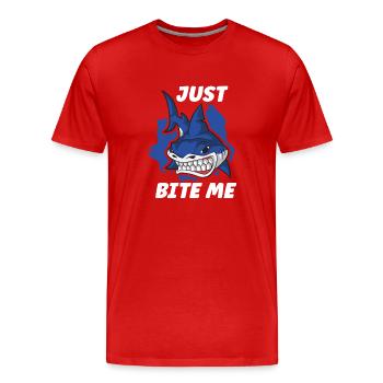 Shark Ocean Predator Scuba Diver Plongée sous-marine - T-shirt bio Premium Homme - rouge - Devant - Damien (186cm)