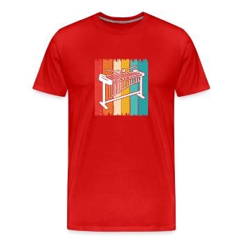 Vintage-Vibraphoninstrument Ein Vibraphonist, - Männer Premium Bio T-Shirt - Rot - Vorne - Damien (186cm)