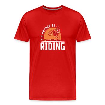 Motocross Moto Motard Dirt Bike - T-shirt bio Premium Homme - rouge - Devant - Damien (186cm)