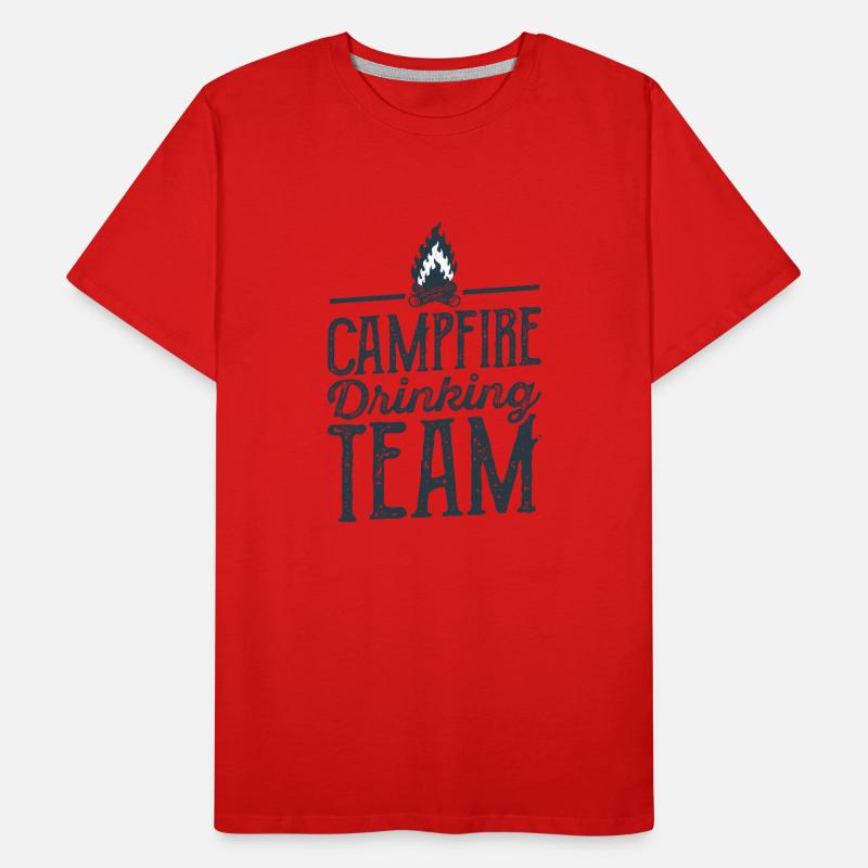 Campfire Drinking Team Camping Camper Men's Premium Organic T-Shirt