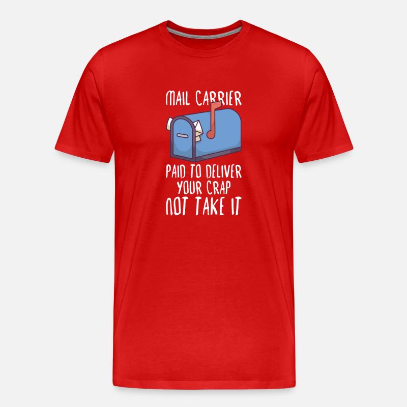 Postman Postlady Postman Post - Men's Premium Organic T-Shirt - red