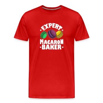 Makronen Macaroon Italien Kekse Konditorei - Männer Premium Bio T-Shirt - Rot - Vorne - Damien (186cm)