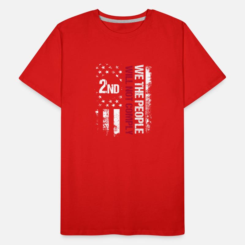Nous, le peuple, n’adhérerons pas à la 2ème Constitution. T-shirt bio Premium Homme