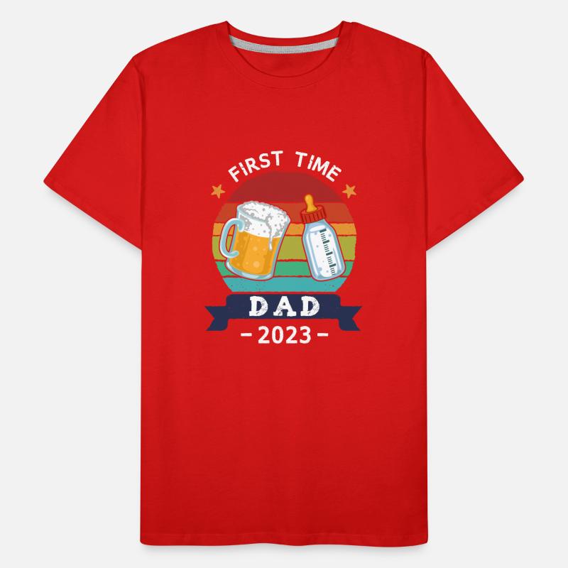 First Time Dad 2023 Men's Premium Organic T-Shirt