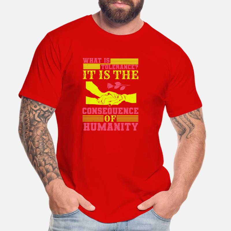 QU’EST-CE QUE LA TOLÉRANCE C’EST LA CONSÉQUENCE DE L’HUMANITÉ T-shirt bio Premium Homme