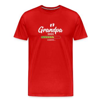 Chargement de grand-père 2025 - T-shirt bio Premium Homme - rouge - Devant - Damien (186cm)
