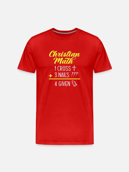 Pasteur Pasteur Mathématiques chrétiennes - T-shirt bio Premium Homme - rouge