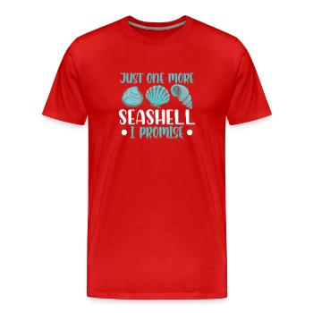 Nur Noch Eine Muschel Ich Verspreche Es Muscheln - Männer Premium Bio T-Shirt - Rot - Vorne - Damien (186cm)