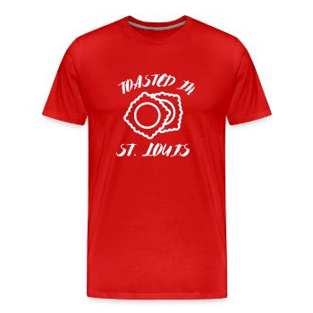 Raviolis grillés à St. Louis - T-shirt bio Premium Homme - rouge - Devant - Damien (186cm)