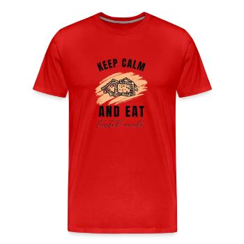 Raviolis grillés à St. Louis - T-shirt bio Premium Homme - rouge - Devant - Damien (186cm)