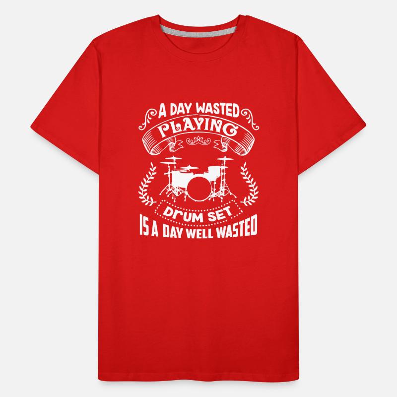 Drum Set A Day Playing Drum Set Men's Premium Organic T-Shirt