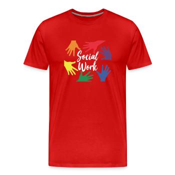 Travail social Travail social Profession de travailleur social - T-shirt bio Premium Homme - rouge - Devant - Damien (186cm)