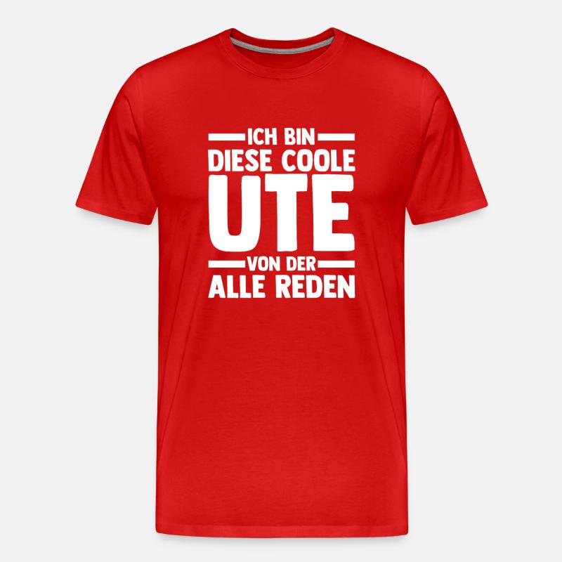 Ute - Männer Premium Bio T-Shirt - Rot