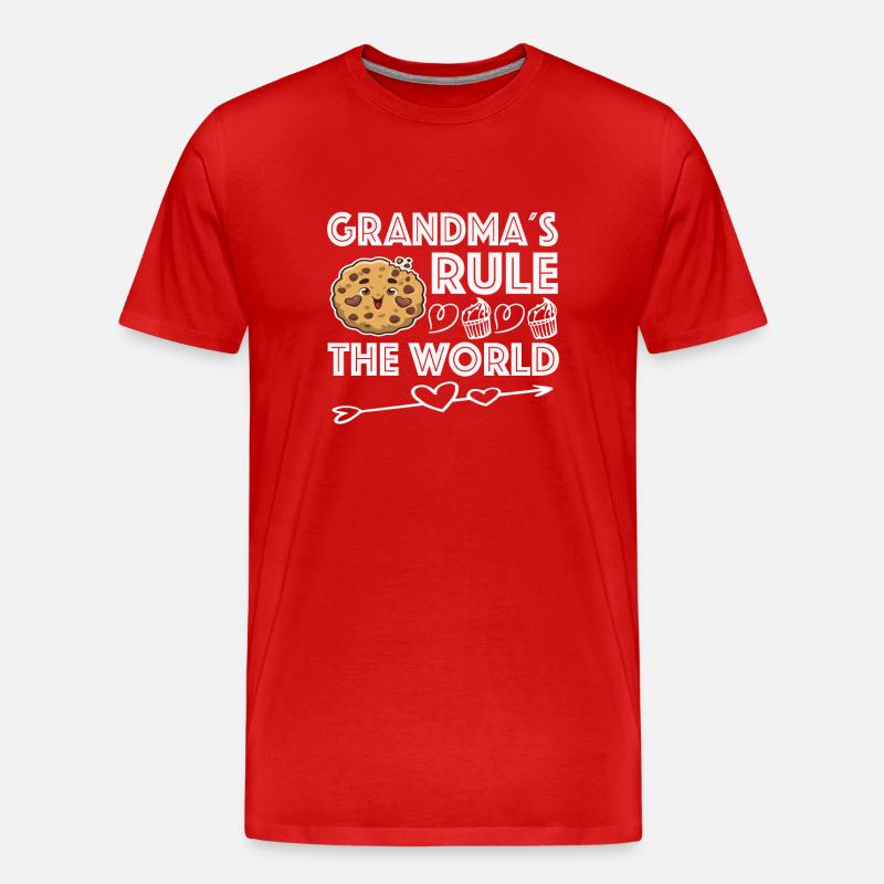 Oma Omi Großmutter Geschenkidee - Männer Premium Bio T-Shirt - Rot