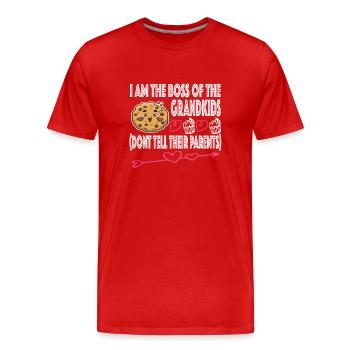 Oma Omi Großmutter Geschenkidee - Männer Premium Bio T-Shirt - Rot - Vorne - Damien (186cm)