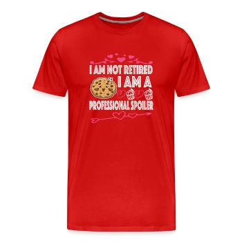 Oma Omi Großmutter Geschenkidee - Männer Premium Bio T-Shirt - Rot - Vorne - Damien (186cm)