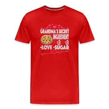 Oma Omi Großmutter Geschenkidee - Männer Premium Bio T-Shirt - Rot - Vorne - Damien (186cm)