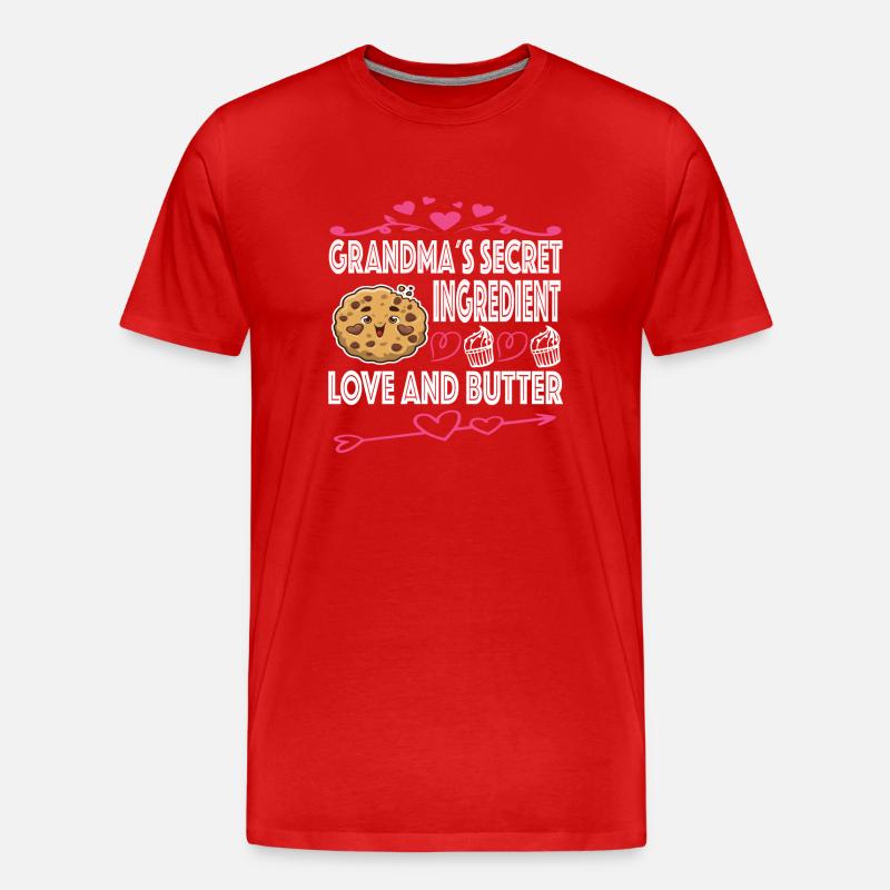 Oma Omi Großmutter Geschenkidee - Männer Premium Bio T-Shirt - Rot