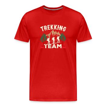 Trekking Team Randonneurs Randonneurs Randonnée - T-shirt bio Premium Homme - rouge - Devant - Damien (186cm)