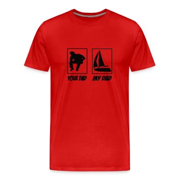 Sail - Men's Premium Organic T-Shirt - red - Front - Damien (186cm)
