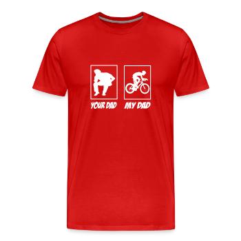 Coureur - T-shirt bio Premium Homme - rouge - Devant - Damien (186cm)