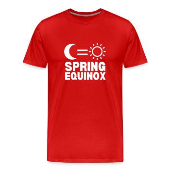 Premier jour de l’équinoxe de printemps - T-shirt bio Premium Homme - rouge - Devant - Damien (186cm)