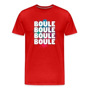 Boule Boccia Ball Sports Petanque Game Papa Father - Men's Premium Organic T-Shirt - red - Front - Damien (186cm)