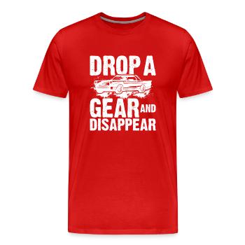 Shifting down a gear and disappearing - Auto - Men's Premium Organic T-Shirt - red - Front - Damien (186cm)