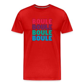 Boule Boccia Ball Sports Petanque Game Papa Father - Men's Premium Organic T-Shirt - red - Front - Damien (186cm)