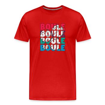 Boule Boccia Ball Sports Petanque Game Papa Father - Men's Premium Organic T-Shirt - red - Front - Damien (186cm)