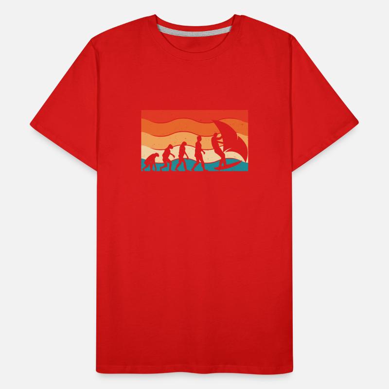 Evolution Des Wingsurfens Männer Premium Bio T-Shirt