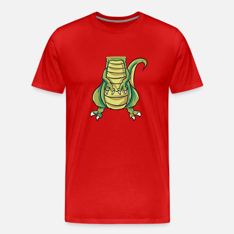 T Rex Kostüm - Männer Premium Bio T-Shirt - Rot