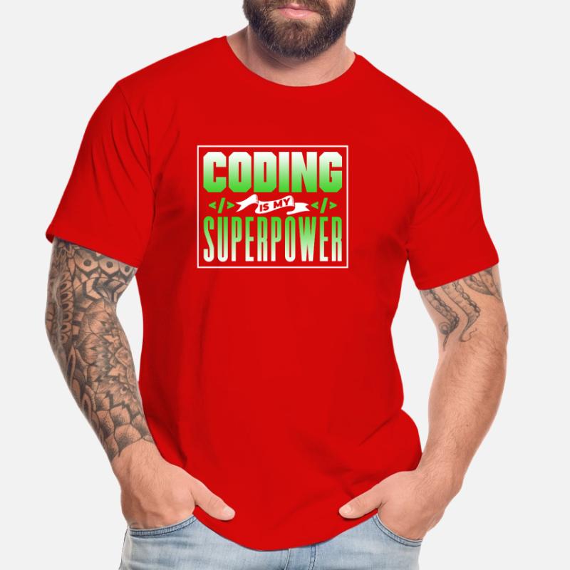 Coding is my superpower coder programmer Men's Premium Organic T-Shirt