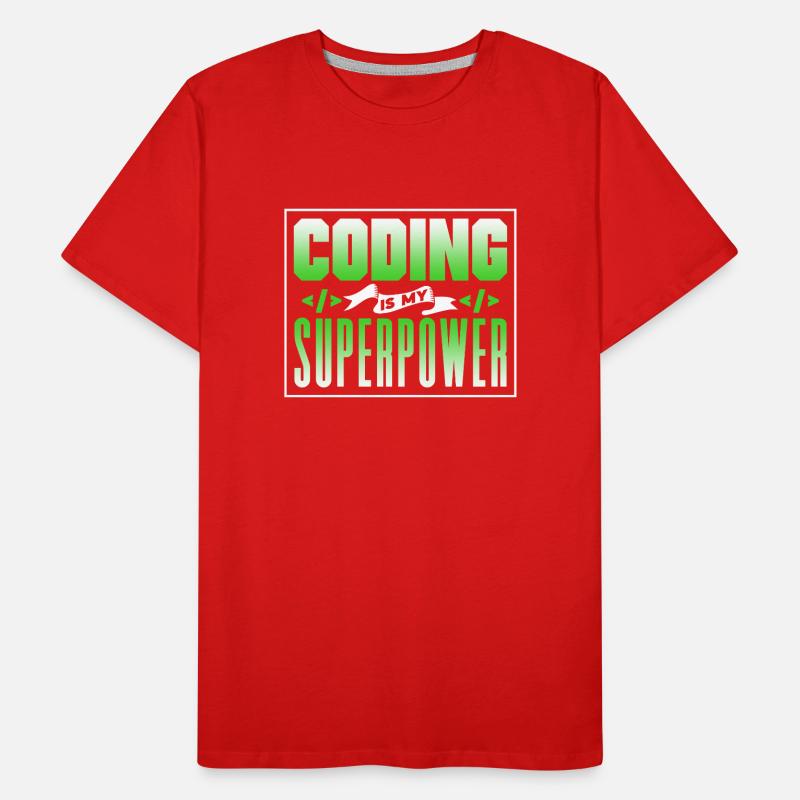 Coding is my superpower coder programmer Men's Premium Organic T-Shirt