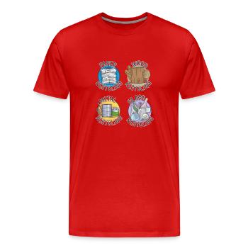 Recycle, I Love Recycling - Men's Premium Organic T-Shirt - red - Front - Damien (186cm)