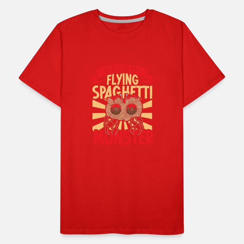 Atheistic Atheism Flying Spaghetti Men's Premium Organic T-Shirt