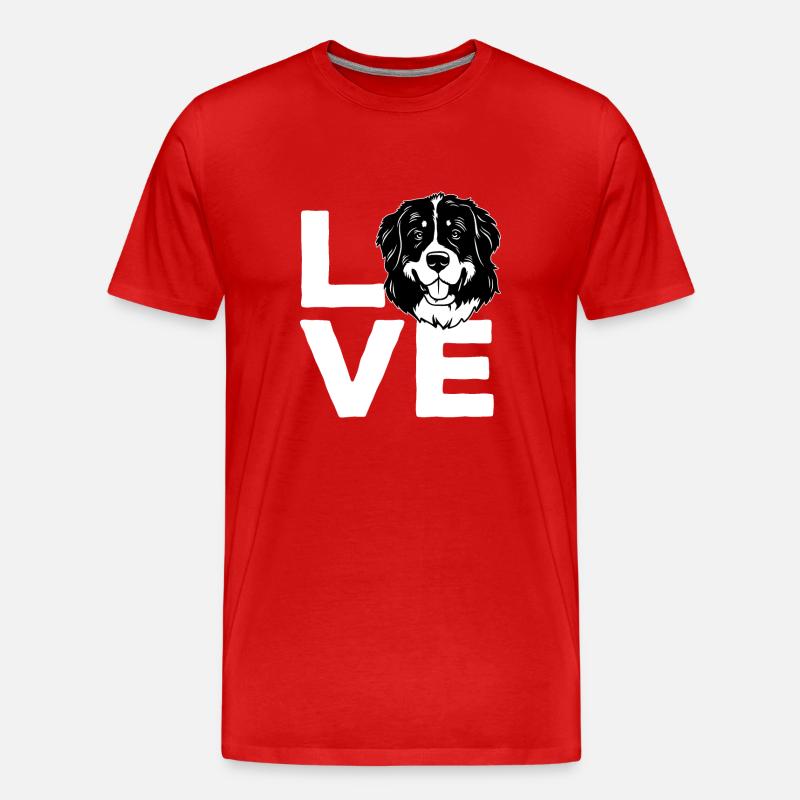 Berner Sennenhund - Männer Premium Bio T-Shirt - Rot
