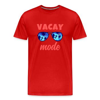 Sommerurlaub Familienausflug Retro Beach Vacay Mode - Männer Premium Bio T-Shirt - Rot - Vorne - Damien (186cm)
