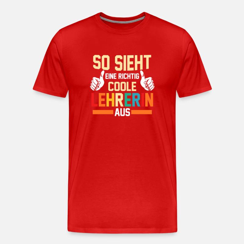 Schullehrerin Lehrerin - Männer Premium Bio T-Shirt - Rot
