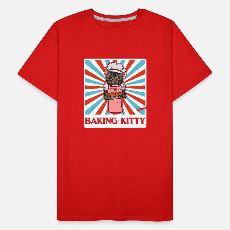 Cat Lovers Baking Rolls Baker Saying Men's Premium Organic T-Shirt