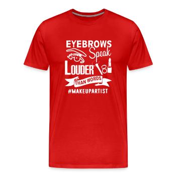 Makeup Artist Makeup Artist Hashtag - Men's Premium Organic T-Shirt - red - Front - Damien (186cm)