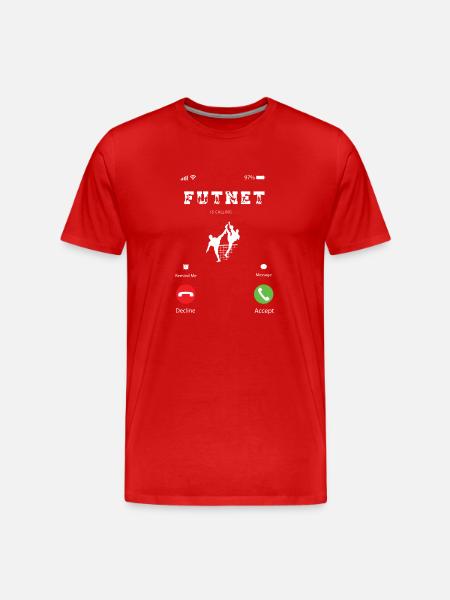 Futnet kalder - gaver til futnet-elskere - Herre Premium T-shirt økologisk - rød