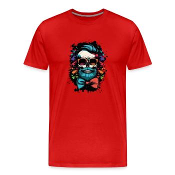 Skeleton Bachelor Groom Bachelor Bachelor Party - Men's Premium Organic T-Shirt - red - Front - Damien (186cm)
