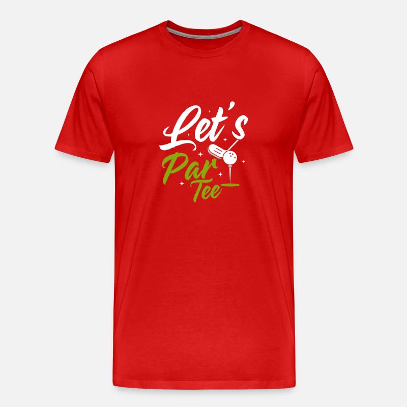 Let's Par Tee Golf Golfing - Männer Premium Bio T-Shirt - Rot
