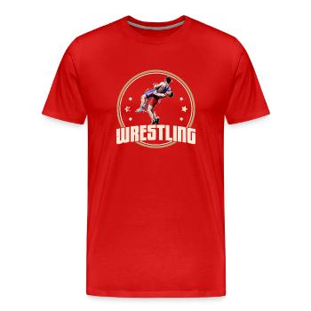 Lutte libre Lutte Lutte Martiale Arts Martiaux - T-shirt bio Premium Homme - rouge - Devant - Damien (186cm)