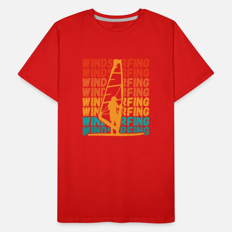 Windsurfer on surfboard Men's Premium Organic T-Shirt