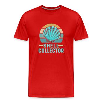 Shell collectors Mussel collectors collect mussels - Men's Premium Organic T-Shirt - red - Front - Damien (186cm)