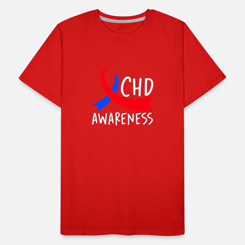 Congenital heart defect CHD consciousness Men's Premium Organic T-Shirt