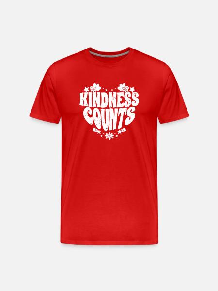 Kindness Counts Inspirational Spreading Kindness - Men's Premium Organic T-Shirt - red